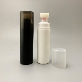 Shoe Polish Bottle Supplier - 50ml-120ml White Black HDPE Plastic Empty Sponge Brush Applicator