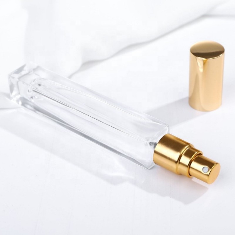 Perfume Spray Bottle Factory - 10ml Thick Glass Perfume Bottle with Black Silver Gold Pump