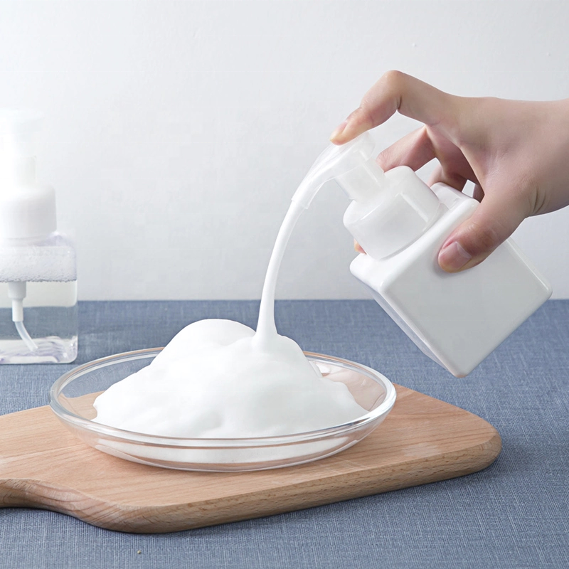 Foam Pump Bottle Manufacturer - 250ml Clear White Black Pink Blue Green Amber PETG Square Bottle