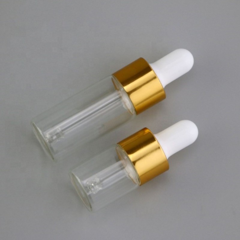 Cosmetic Dropper Bottle Supplier - 5ml 10ml Thin Glass Clear Essential Oil Dropper Bottles
