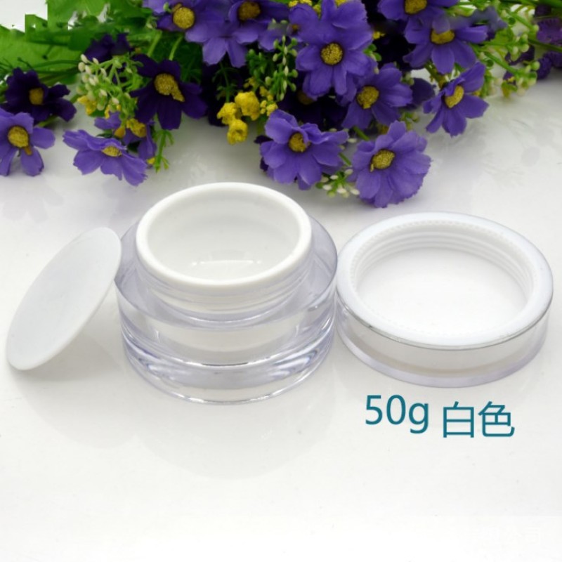 Acrylic Cream Jar Supplier - 5g-50g Plastic Cosmetic Jar Packaging Round Container with Lid