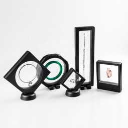 Floating Packaging Box Manufacturer - Thin Suspension Transparent PE Plastic Frame Box with Logo