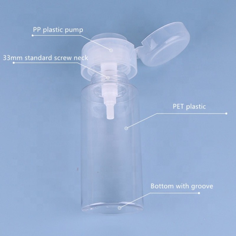 Pump Dispenser Bottle Manufacturer - 120ml-300ml Clear Liquid Cosmetic Toner Makeup Remover