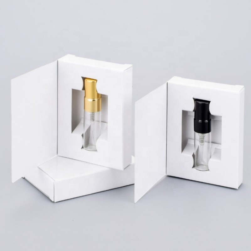 Gift Box Perfume Bottle Supplier - 3ml-10ml Clear Spray Glass Perfume Bottle Vials with Box