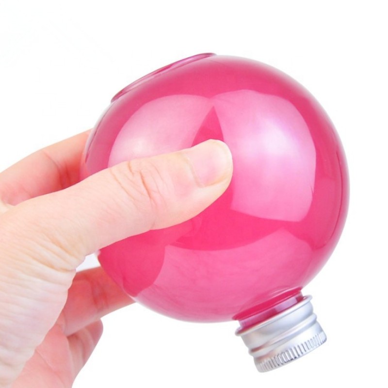 Ball Shape Bottle Manufacturer - 50ml-100ml PET Plastic Ball Shape Christmas Tree Ornaments