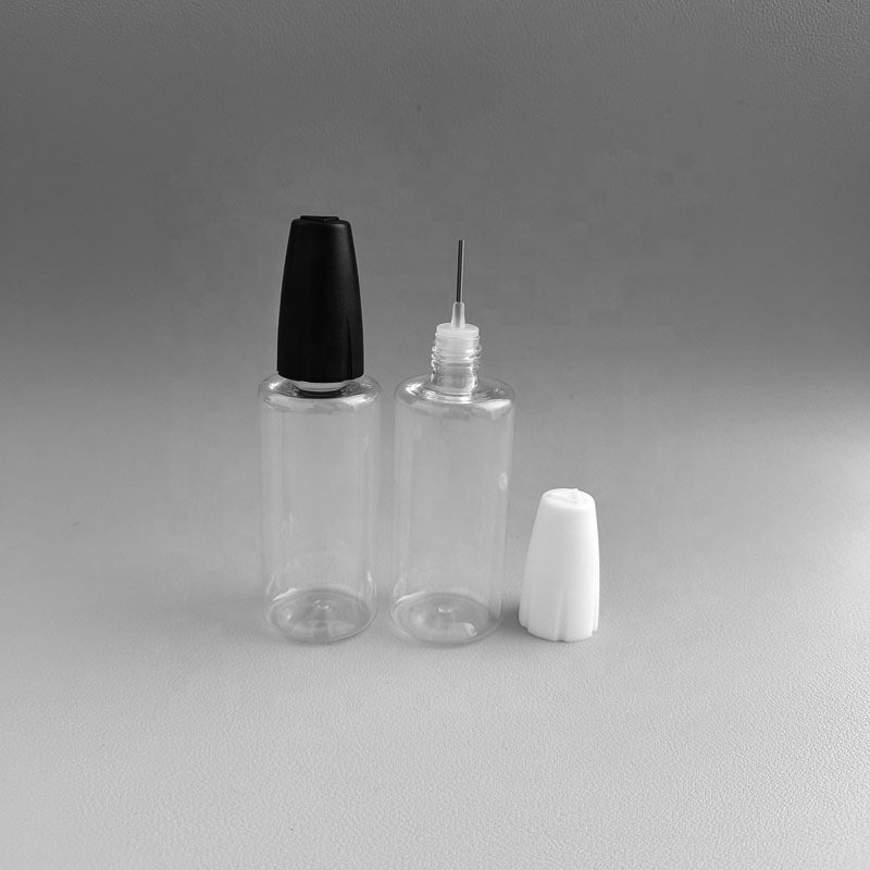 Needle Tip Bottle Manufacturer - 30ml Transparent PET Metal Needle Tip Liquid Bottle