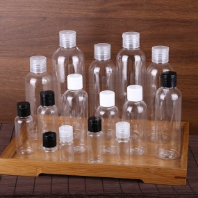 Flip Top Cap Bottle Factory - 5ml-500ml Round Shape PET Transparent Empty Squeeze Bottle