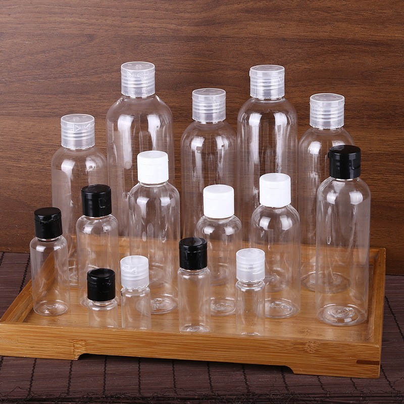 Flip Top Cap Bottle Factory - 5ml-500ml Round Shape PET Transparent Empty Squeeze Bottle