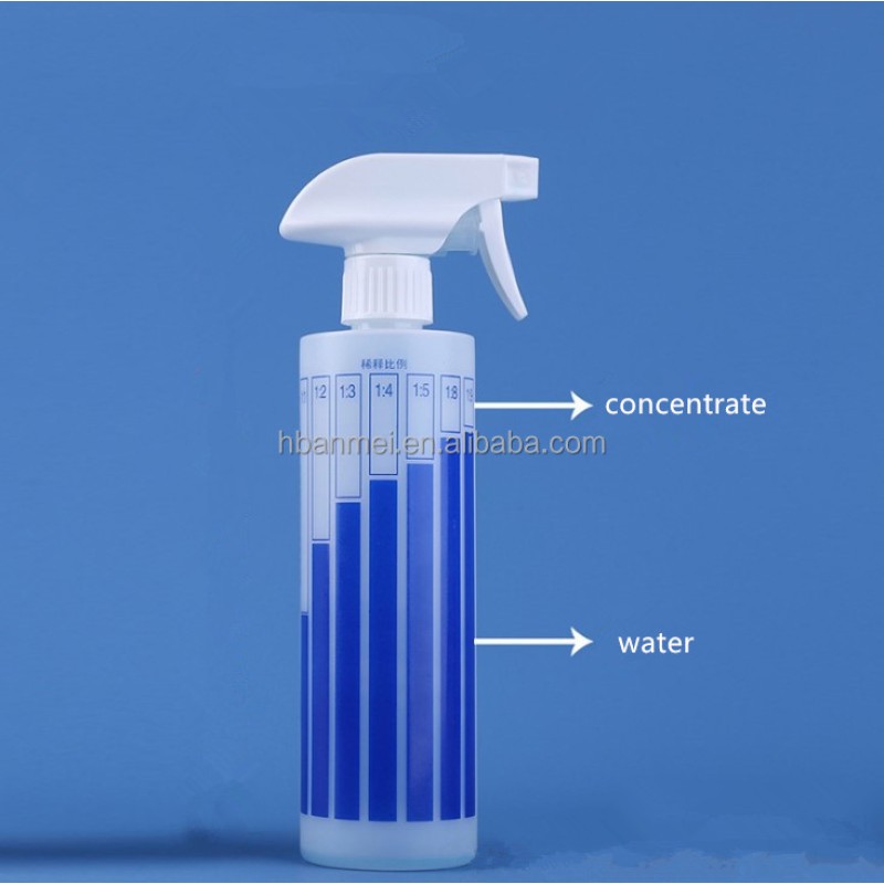 Plastic Spray Bottle Supplier - Wholesale Factory Home Furnishing Cleaning Ratio Dilution Bottle