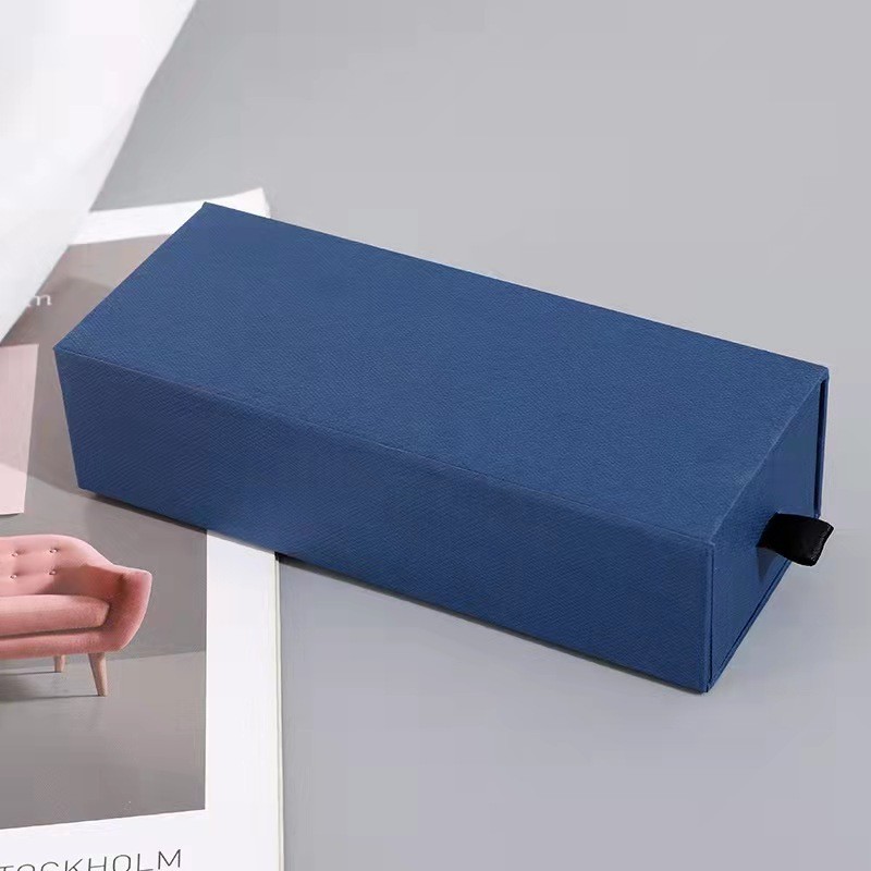 Glasses Case Box Supplier - New Custom Logo Rectangle Eyeglasses Case Hard Paper Box Drawer