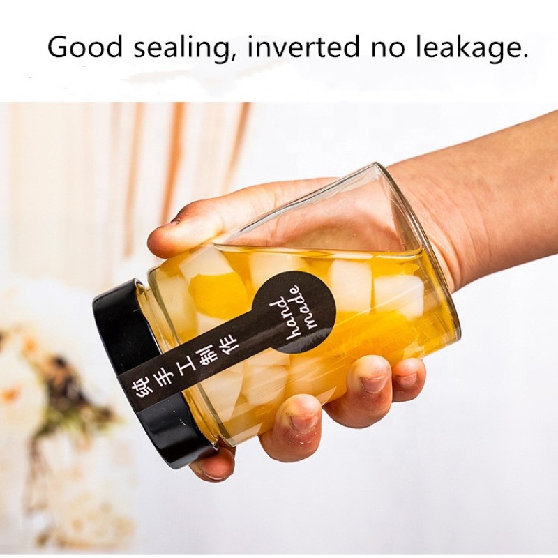 Glass Food Jar Factory - 8oz Food Grade Clear Round Straight Sided Glass Jars with Screw Lid