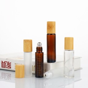 Essential Oil Bottle Factory - 10ml Transparent Refillable Glass Roll on with Steel Roller Ball
