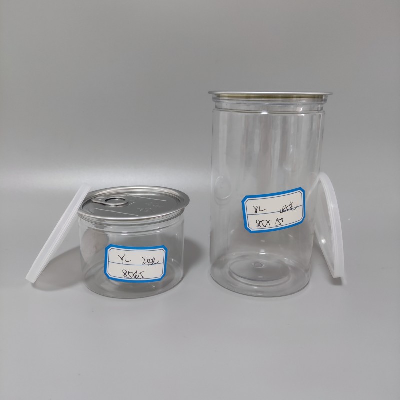 Cosmetic Cream Jar Supplier - 150ml-300ml Clear PET Plastic Cosmetic Cream Jar with Lid