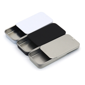 Matte Metal Tin Factory - Wholesale Price Matte Black Metal Packaging Tins Can Boxes with Lid