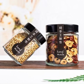 Glass Food Jar Factory - 8oz Food Grade Clear Round Straight Sided Glass Jars with Screw Lid