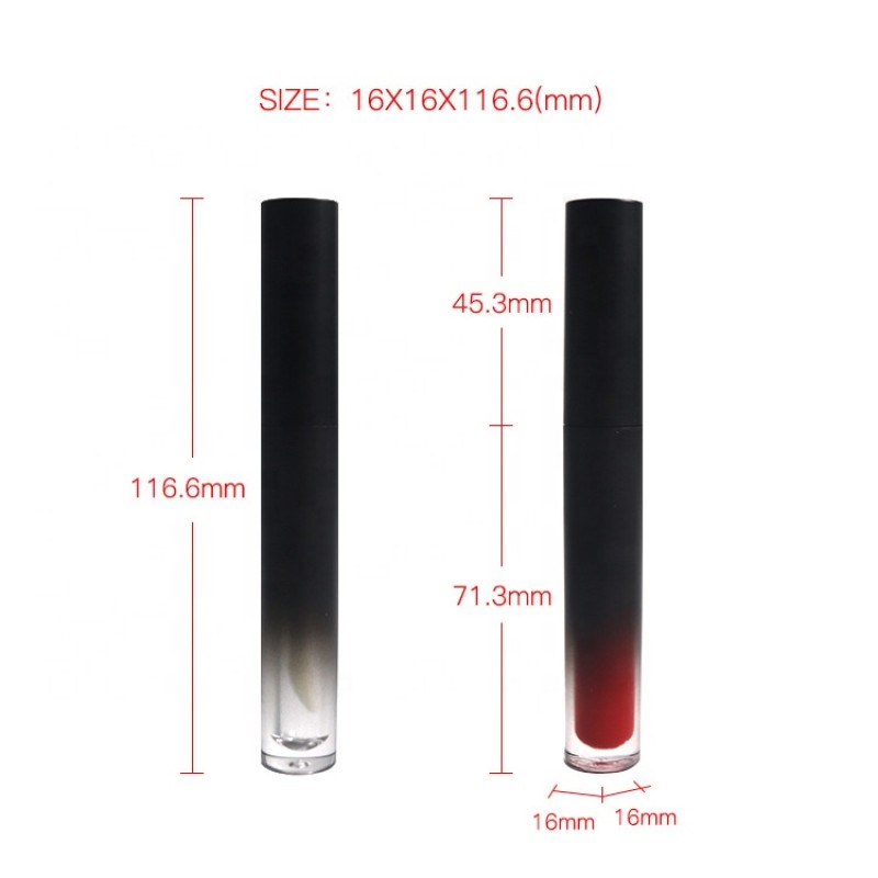 Lip Gloss Tube Factory - 3.5ml Gradient Black Pink Lip Gloss Container Wand Tube