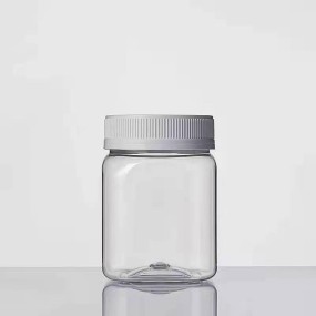 Honey Jar Factory - 100g-900g Empty Transparent Pet Plastic Jar Wholesale with White Cap