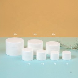 Double Wall Jar Manufacturer - 10g-80g Frosted PP Plastic Empty Face Cream Matte White Jar