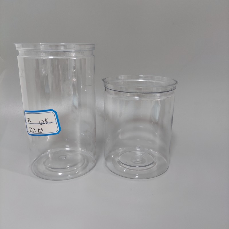 Cosmetic Cream Jar Supplier - 150ml-300ml Clear PET Plastic Cosmetic Cream Jar with Lid