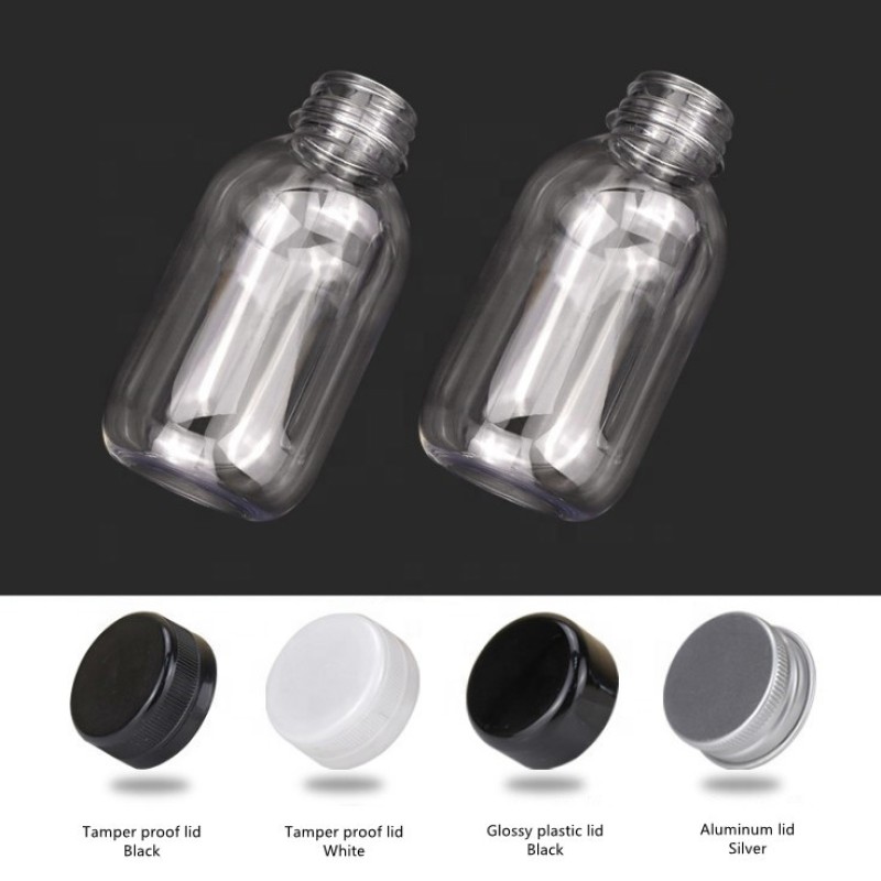 Plastic Beverage Bottle Factory - 350ml PET Plastic Fat Round Shape Juice Beverage Container