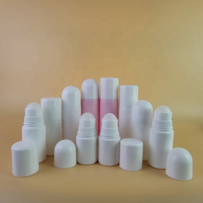 Plastic Roll on Bottle Manufacturer - 30ml 50ml HDPE White Essential Oil Empty Deodorant Container