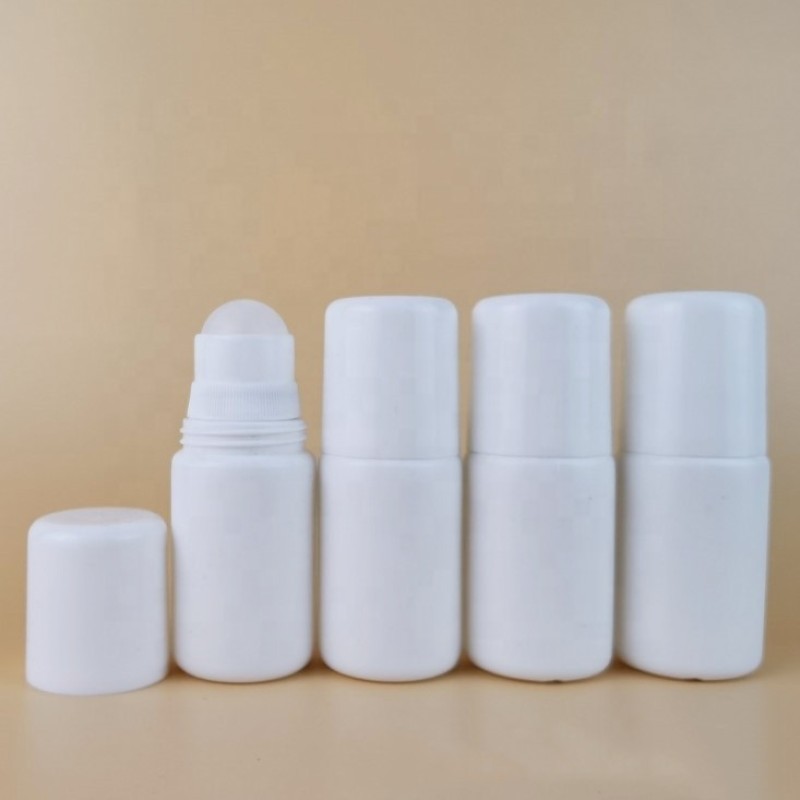 Plastic Roll on Bottle Manufacturer - 30ml 50ml HDPE White Essential Oil Empty Deodorant Container