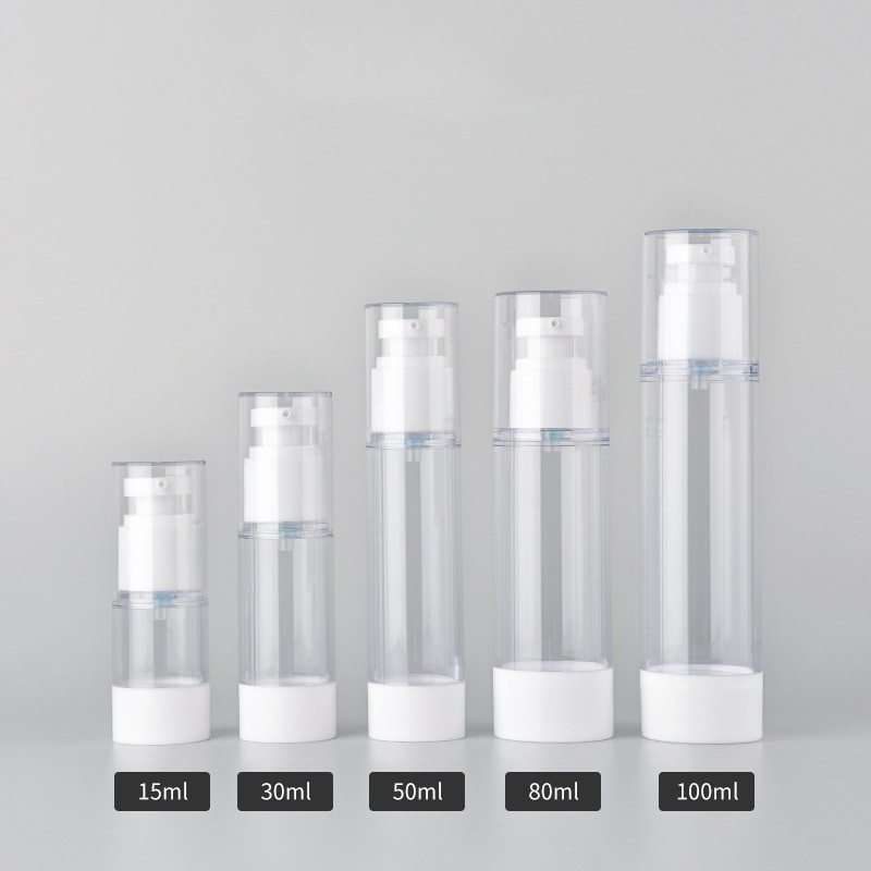 Airless Pump Bottle Supplier - 15ml-100ml Empty AS Plastic Cosmetic Serum Lotion Spray Bottle