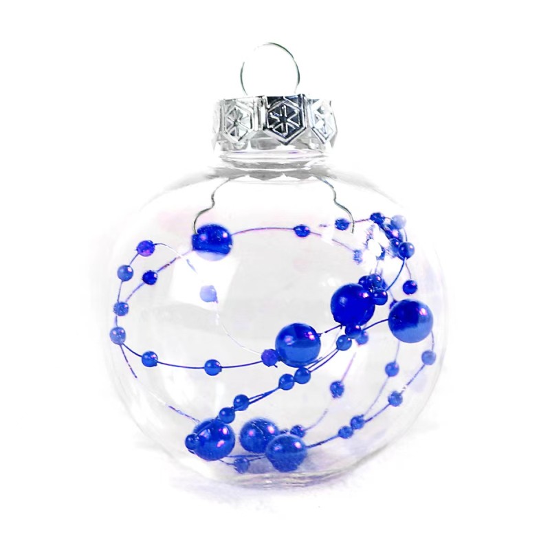 Plastic Christmas Ball Manufacturer - 60mm-80mm Indoor Outdoor Transparent Round Xmas Ornaments