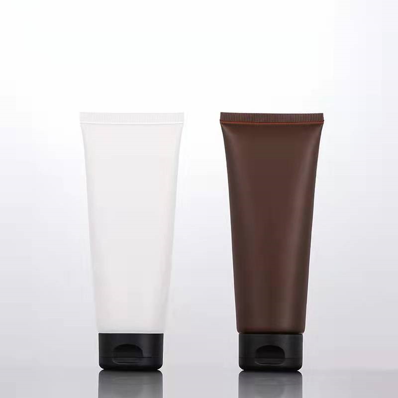 Plastic Squeeze Tube Manufacturer - 100ml Amber Frosted Empty Cosmetic Facial Cleanser Cream
