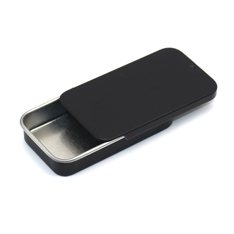 Matte Metal Tin Factory - Wholesale Price Matte Black Metal Packaging Tins Can Boxes with Lid