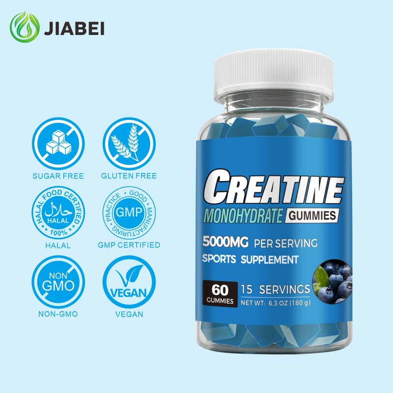 Creatine Blueberry Gummy Candy Manufacturer - Low-Sugar Sports Supplement for Muscle Support