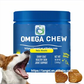 Omega 3 Fish Oil Soft Gels for Dogs - Organic DHA EPA Pet Health Supplement