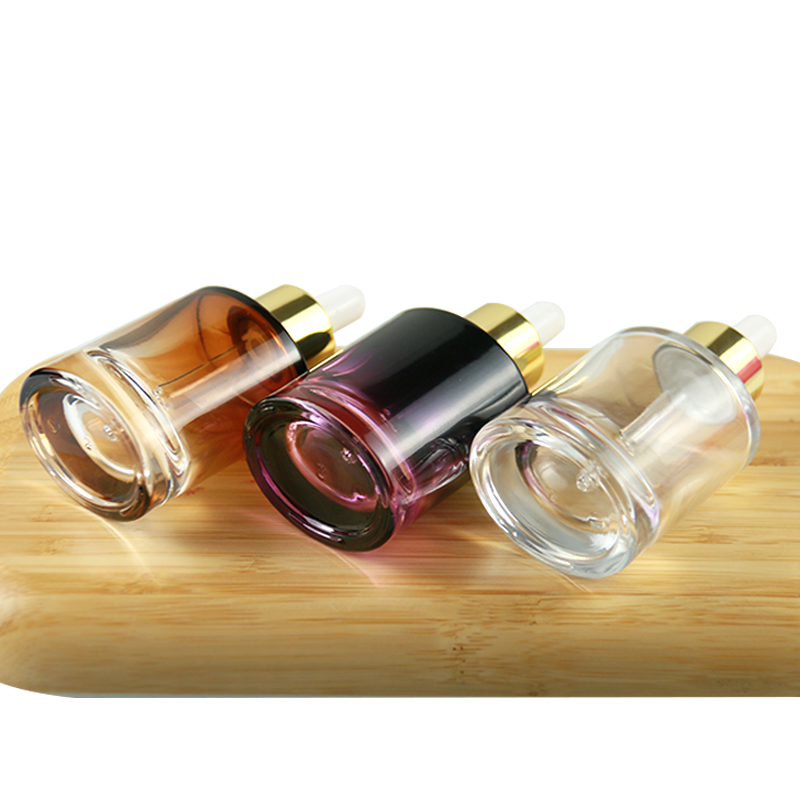 Gradient Glass Bottles Factory - 1oz Oval Essential Oil Dropper Bottles