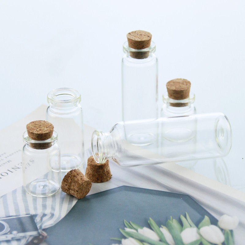 Mini Glass Vials Manufacturer - 5ml-60ml Clear Wishing Bottle with Cork