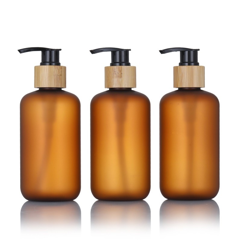 Plastic Lotion Bottles Factory - 150ml-500ml Matte Amber Shampoo Bottles