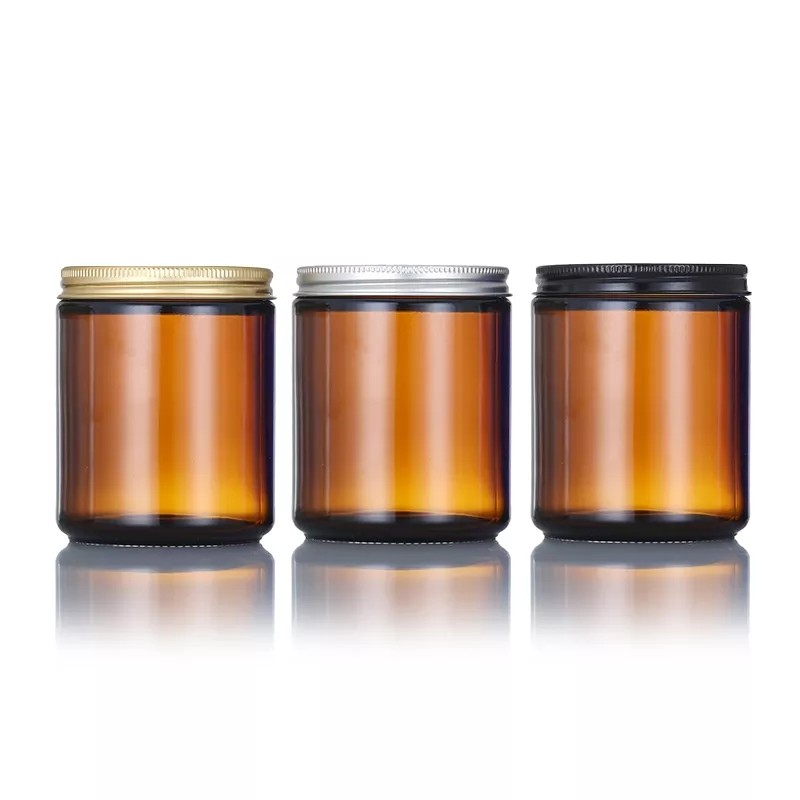 Glass Candle Jars Factory - 2oz-16oz Amber Clear Candle Making Jars