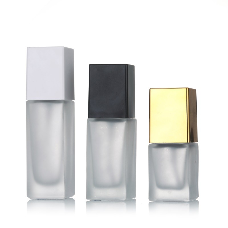 Square Glass Bottles Manufacturer - 15ml-40ml Frosted Foundation Container
