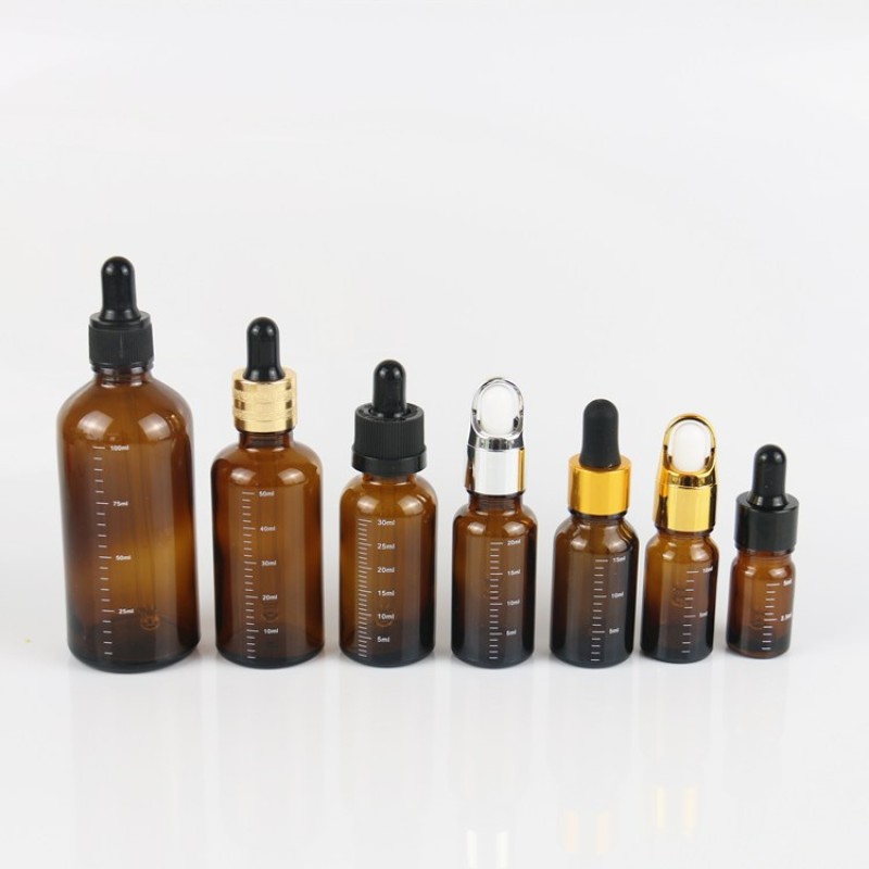 Amber Glass Bottles Manufacturer - Custom 10ml-100ml Essential Oil Dropper Bottles
