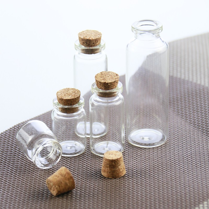 Mini Glass Vials Manufacturer - 5ml-60ml Clear Wishing Bottle with Cork