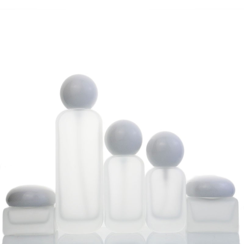 Square Perfume Bottles Manufacturer - 15ml-50ml Frosted Glass Pump Bottles