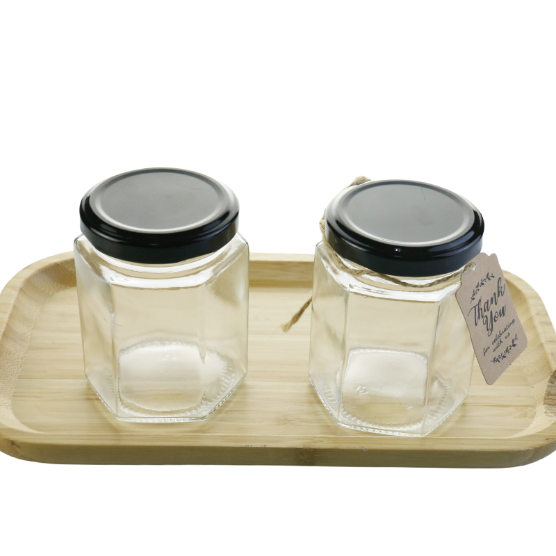 Hexagonal Glass Jars Supplier - 45ml-500ml Food Grade Honey Jam Jars