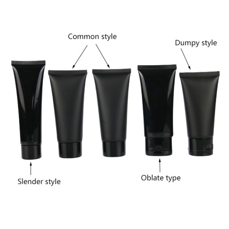 Frosted Plastic Tube Factory - 150ml Black Matte Hand Facial Container