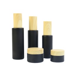 Matt Black Glass Bottles Supplier - 20ml-80ml Frosted Body Lotion Bottles