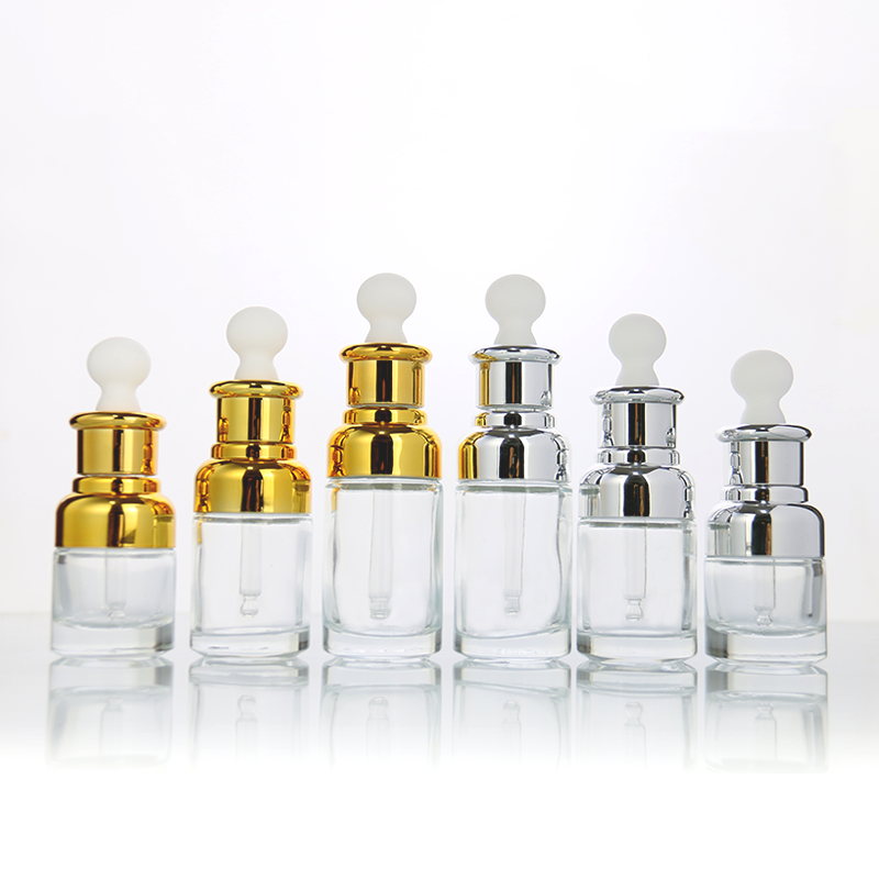 Gold Silver Glass Dropper Bottles Supplier - Custom 20ml-100ml Essential Oil Packaging