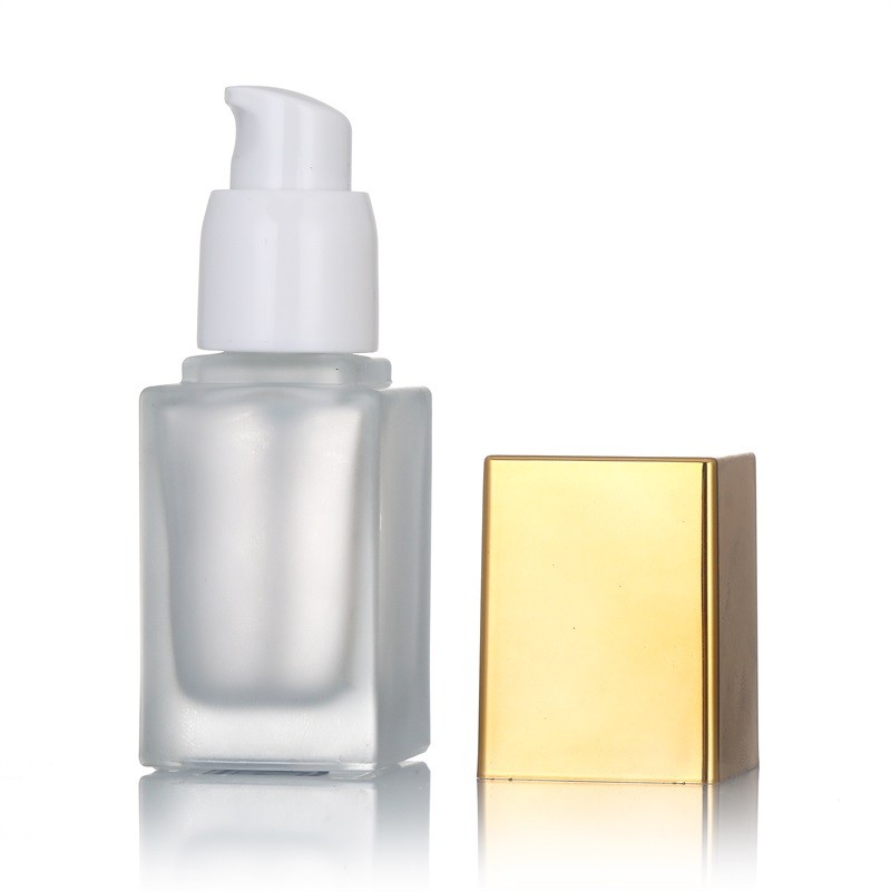 Square Glass Bottles Manufacturer - 15ml-40ml Frosted Foundation Container