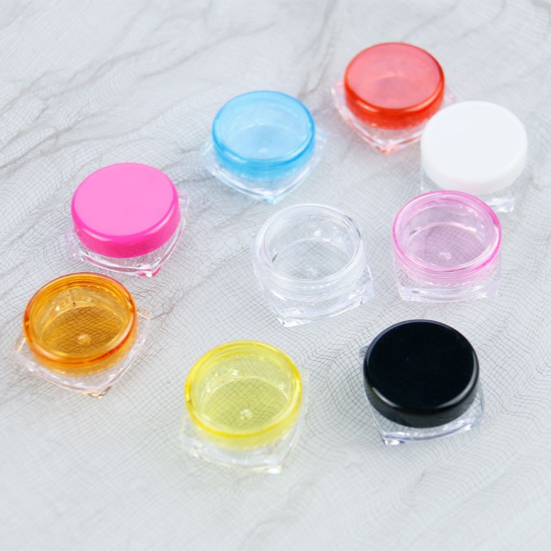 Plastic Cream Jars Supplier - 3g-20g Body Butter Balm Jars with Colorful Lid