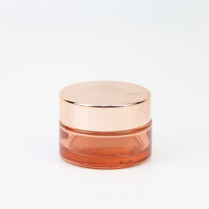 Glass Cosmetic Jars Manufacturer - 5ml-100ml Round Pink Cream Jars