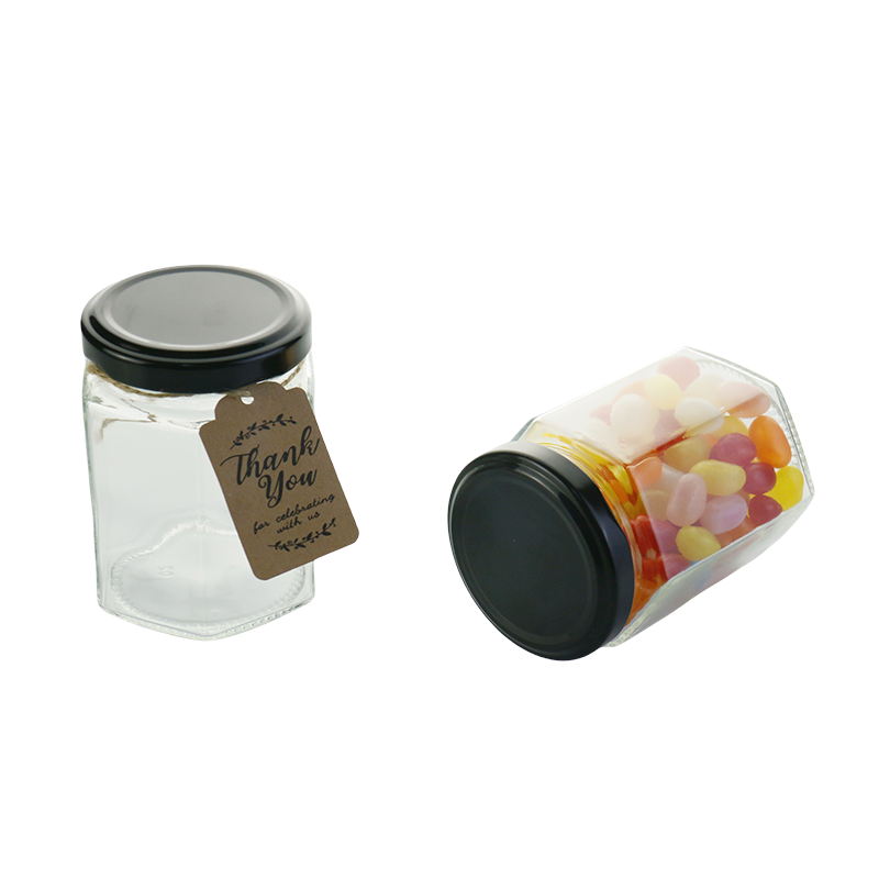 Hexagonal Glass Jars Supplier - 45ml-500ml Food Grade Honey Jam Jars