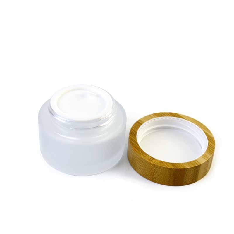 Bamboo Lid Glass Jar Factory - Custom 50g-100g Frosted Cream Jar