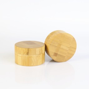Bamboo Cream Jar Supplier - 10g-100g Bamboo Shell Jar with PP Inner